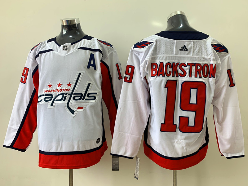 Men's Washington Capitals Nicklas Backstrom #19 White Home Breakaway Jersey
